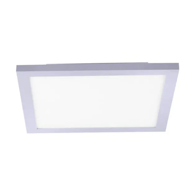 LED-Panel, silber, 30x30cm, quadratisch, schlicht, blendfrei, Flur, flach