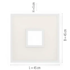 LED Panel, weiß, CUT OUT, quadratisch, inkl. Fernbedienung, CCT, dimmbar