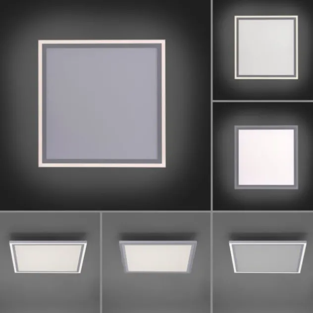 LED Panel, weiß, quadratisch, CCT Farbsteuerung, dimmbar, Fernbedienung