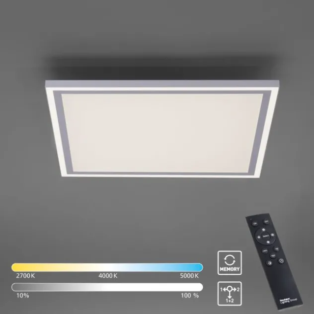 LED Panel, weiß, quadratisch, CCT Farbsteuerung, dimmbar, Fernbedienung