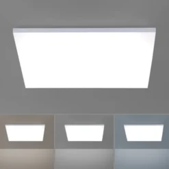 LED-Panel, weiß, rahmenlos, 62x62cm, CCT, dimmbar, Fernbedienung, blendfrei