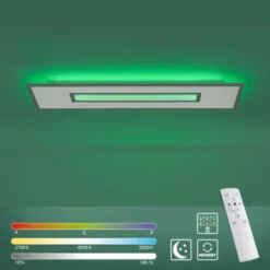 LED Panel, weiß, rechteckig, Cut Out, dimmbar, inkl. Fernbedienung, modern