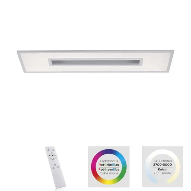 LED Panel, weiß, rechteckig, Cut Out, dimmbar, inkl. Fernbedienung, modern