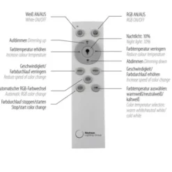 LED Panel, weiß, rund, dimmbar, inkl. FB, Memory, separat steuerbar
