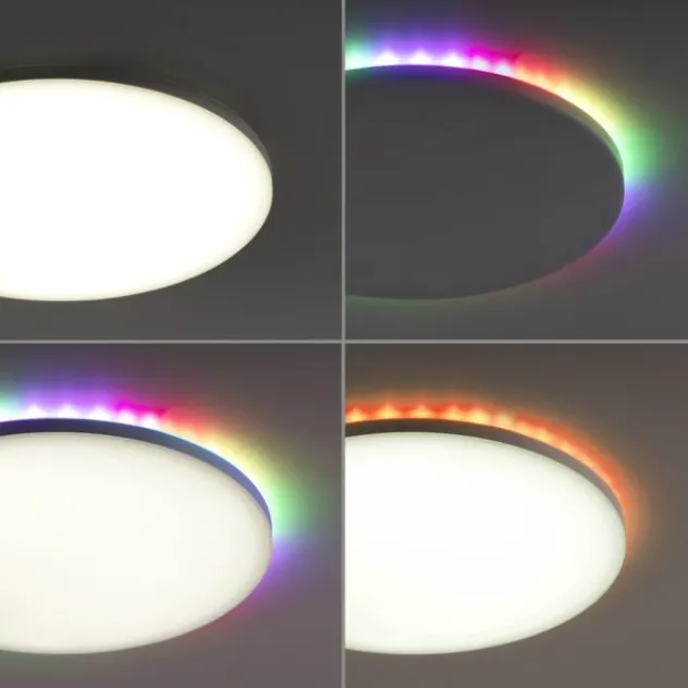 LED Panel, weiß, rund, dimmbar, inkl. FB, Memory, separat steuerbar