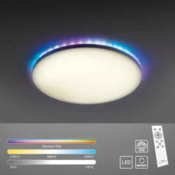 LED Panel, weiß, rund, dimmbar, inkl. FB, Memory, separat steuerbar