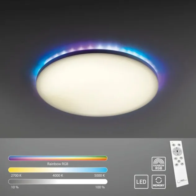 LED Panel, weiß, rund, dimmbar, inkl. FB, Memory, separat steuerbar
