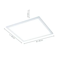 LED-Panel, weiß, 45x45cm, flach, blendfreies Licht, CCT, dimmbar