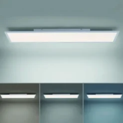 LED-Panel, weiß, 120x30cm, flach, CCT, dimmbar, Deckenleuchte