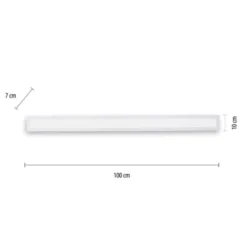 LED-Panel, weiß, 100x10cm, neutralweiß, Bewegungsmelder, rechteckig, modern