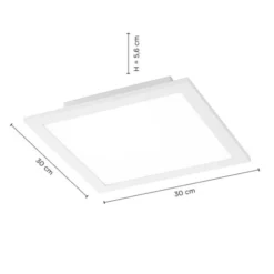 LED-Panel, weiß, 30x30cm, neutralweiß, flache Bauart, quadratisch