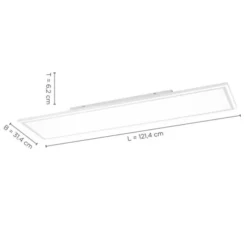 LED Panel, weiß, 121x31cm, Serienschalter, dimmbar, blendfrei