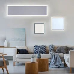 LED Panel, weiß, 121x31cm, Serienschalter, dimmbar, blendfrei