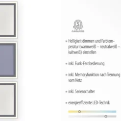 LED Panel, weiß, 121x31cm, Serienschalter, dimmbar, blendfrei