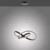LED Pendellampe BRILLA schwarz geschwungen dimmbar Kristallglas Optik