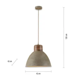 LED Pendellampe 1 flammig beige retro schwenkbar Industrie Style