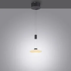 LED Pendellampe 1 flammig rund schwarz dimmbar höhenverstellbar