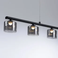 LED Pendellampe schwarz 5 flammig höhenverstellbar Esstischlampe