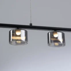 LED Pendellampe schwarz 5 flammig höhenverstellbar Esstischlampe