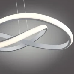 LED-Pendelleuchte, alufarben, dimmbar, höhenverstellbar