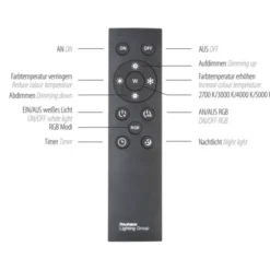 LED-Pendelleuchte, alufarben, Fernbedienung, RGB, CCT, Memory