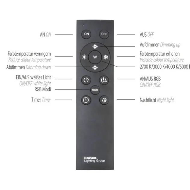 LED-Pendelleuchte, alufarben, Fernbedienung, RGB, CCT, Memory