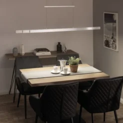 LED-Pendelleuchte, Alu, höhenverstellbar, ausziehbar, Touchdimmer
