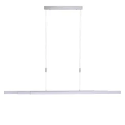 LED-Pendelleuchte, aluminiumfarben, lineare Form, verstellbare Leuchtkörper