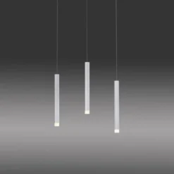 LED-Pendelleuchte Alu silber warmweiß, IP20, Innenleuchte