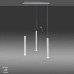 LED-Pendelleuchte Alu silber warmweiß, IP20, Innenleuchte