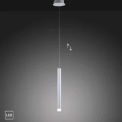 LED-Pendelleuchte Alu silber warmweiß, IP20, Innenleuchte