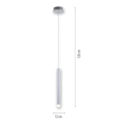 LED-Pendelleuchte Alu silber warmweiß, IP20, Innenleuchte