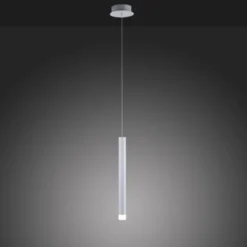 LED-Pendelleuchte Alu silber warmweiß, IP20, Innenleuchte