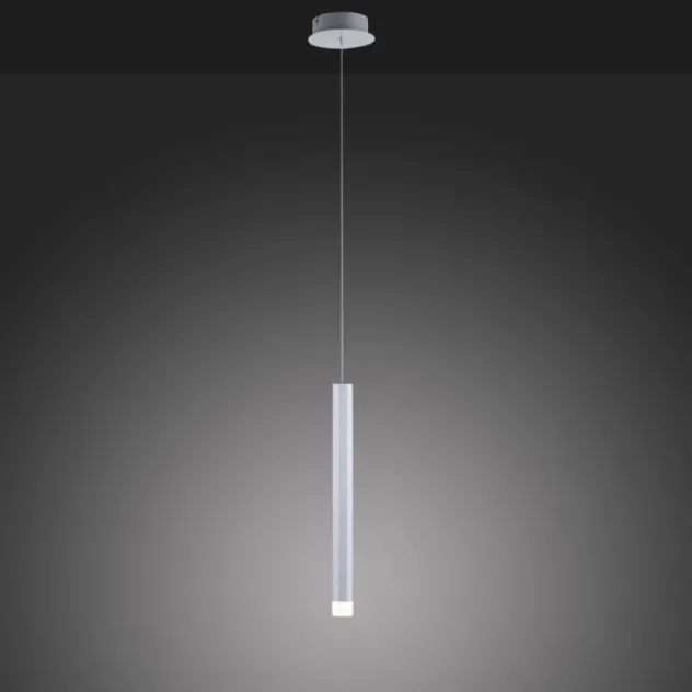 LED-Pendelleuchte Alu silber warmweiß, IP20, Innenleuchte