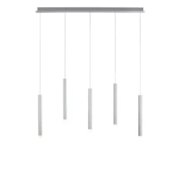 LED-Pendelleuchte Alu silber warmweiß, IP20, Innenleuchte