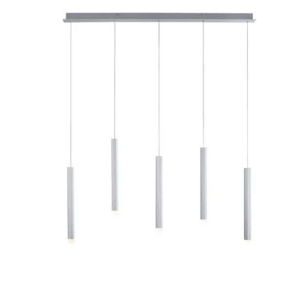 LED-Pendelleuchte Alu silber warmweiß, IP20, Innenleuchte