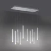 LED-Pendelleuchte Alu silber warmweiß, IP20, Innenleuchte