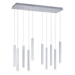 LED-Pendelleuchte Alu silber warmweiß, IP20, Innenleuchte