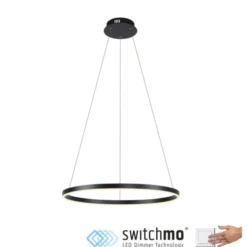 LED Pendelleuchte anthrazit rund Ø60cm dimmbar Switchmo warmweiß