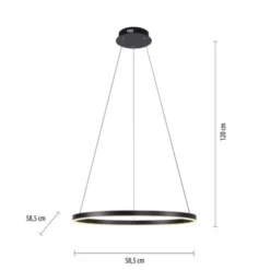 LED Pendelleuchte anthrazit rund Ø60cm dimmbar Switchmo warmweiß