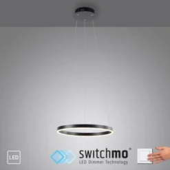 LED Pendelleuchte anthrazit rund Ø40cm dimmbar Switchmo warmweiß