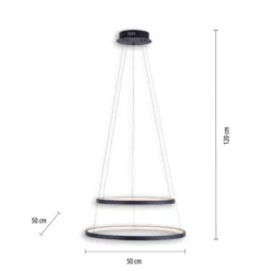 LED-Pendelleuchte anthrazit stufenlos dimmbar Memoryfunktion