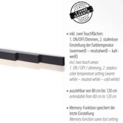 LED-Pendelleuchte, anthrazit, dimmbar, Innenleuchte, IP20,CCT