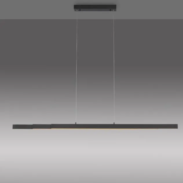 LED Pendelleuchte, anthrazit, höhenverstellbar, ausziehbar