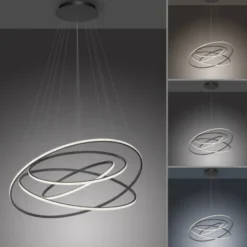 LED Pendelleuchte anthrazit dimmbar CCT Memoryfunktion höhenverstellbar