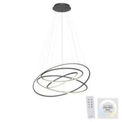 LED Pendelleuchte anthrazit dimmbar CCT Memoryfunktion höhenverstellbar