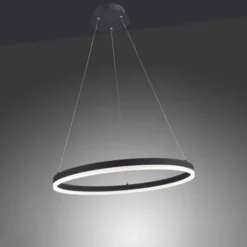 LED Pendelleuchte, anthrazit, runde Form, dimmbar, Memory Funktion, modern
