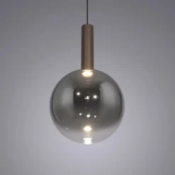 LED Pendelleuchte BOWL, braun, 1-flammig,dimmbar, höhenverstellbar