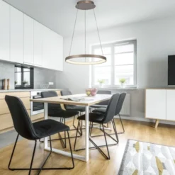 LED Pendelleuchte braun höhenverstellbar dimmbar Memoryfunktion