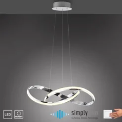 LED Pendelleuchte chrom dimmbar Memoryfunktion modern
